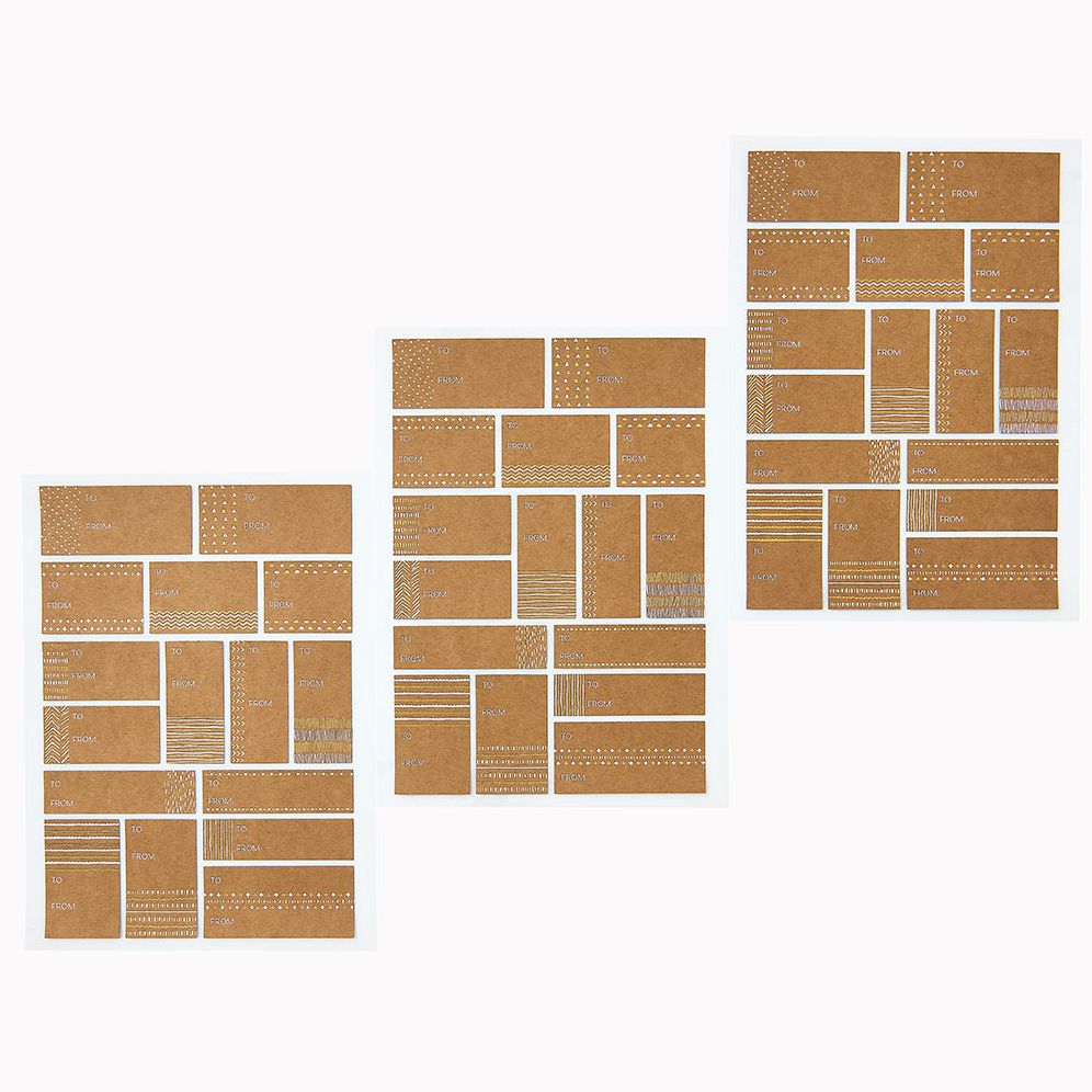 Simple Patterns on Kraft Gift Labels