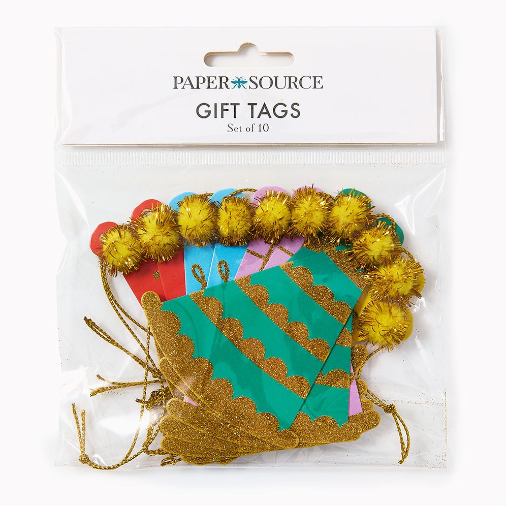Bright Pom Pom Hats Gift Tags