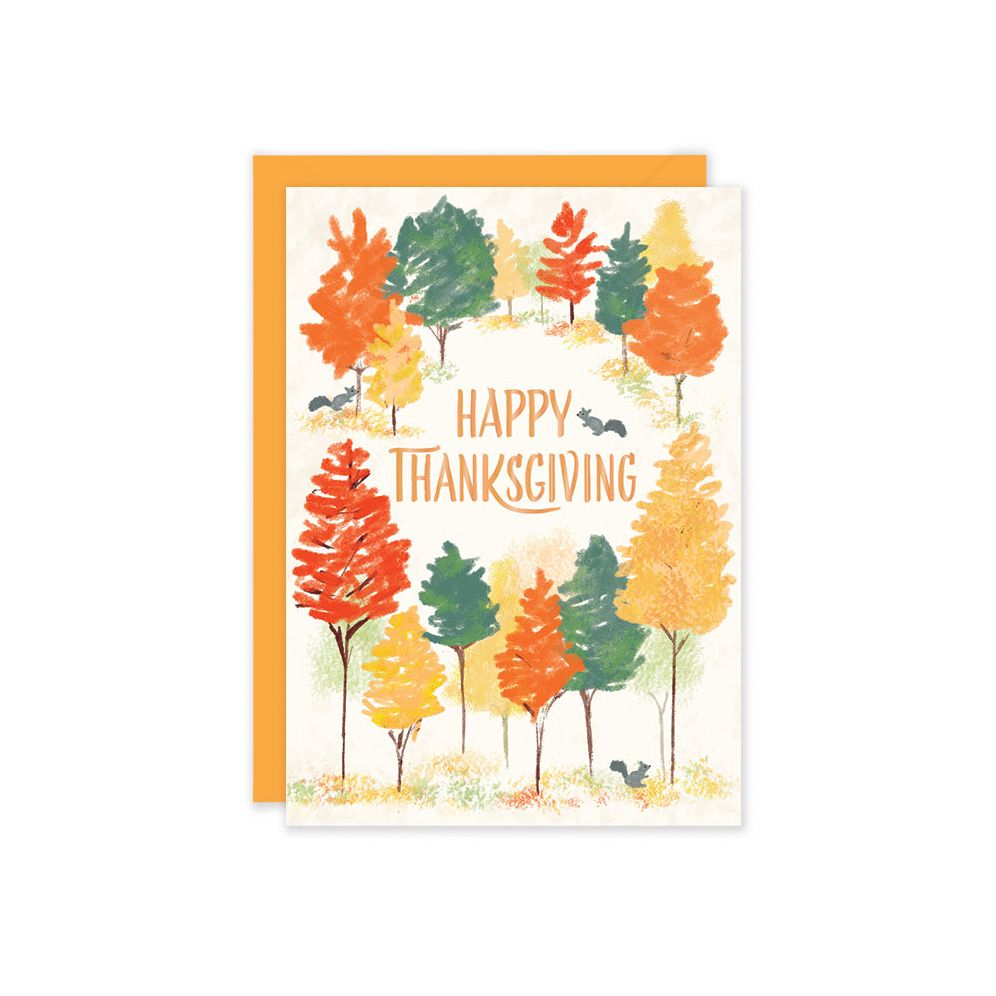 Thanksgiving Trees Thanksgiving Card