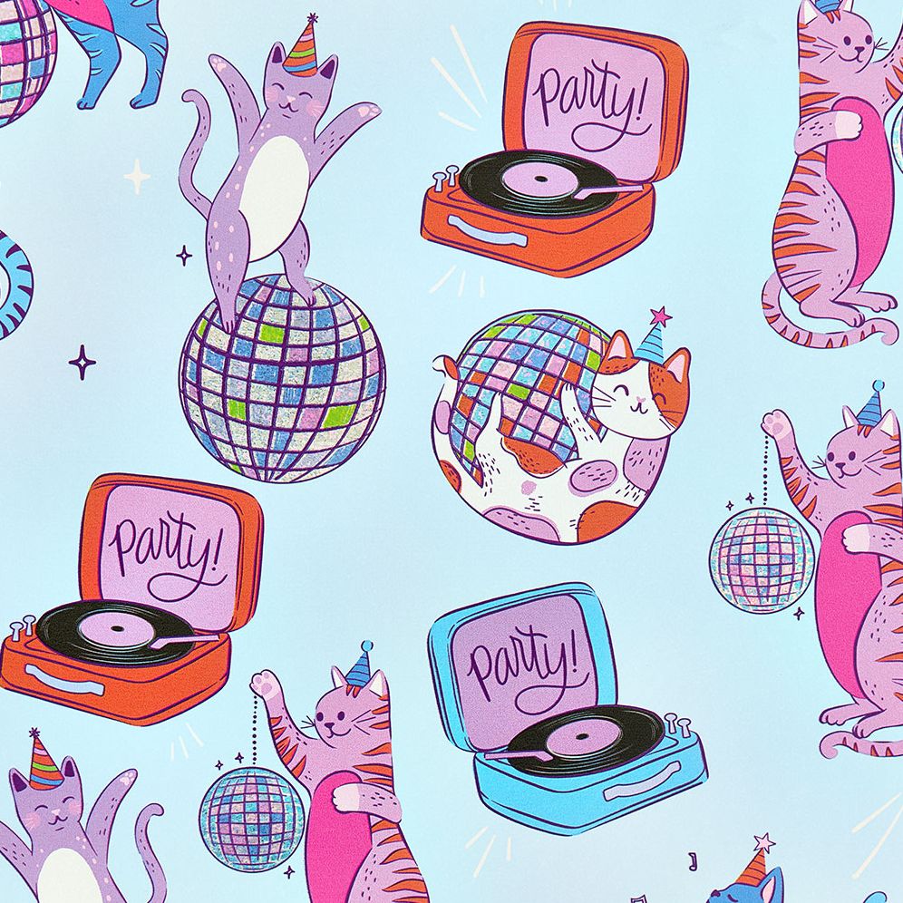 Disco Cats Roll Wrap