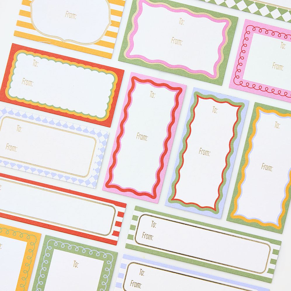 Groovy Frames Adhesive Labels Set of 48