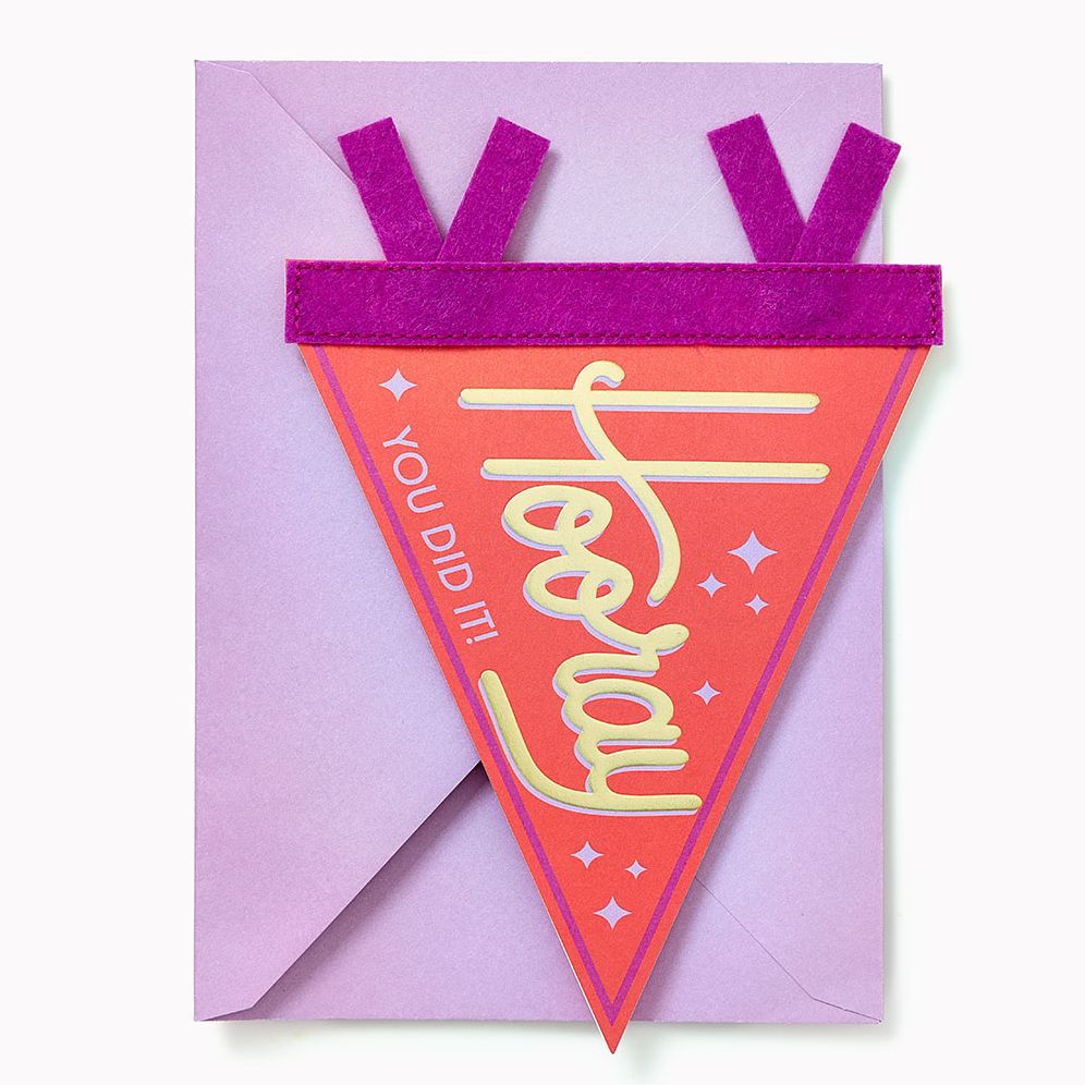 Hooray You Did It Embellished Congratulations Card