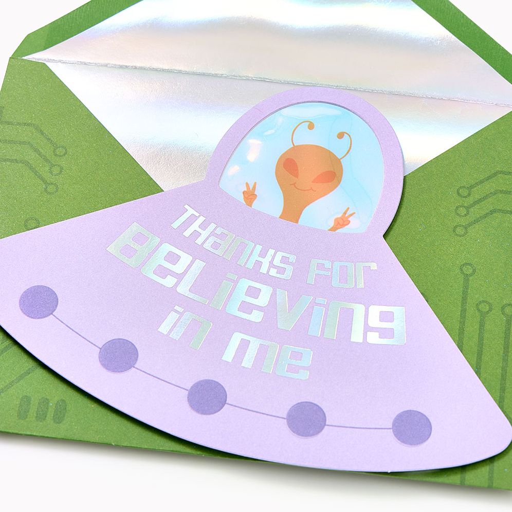 Believing In Me Alien Embellished Thank You Card