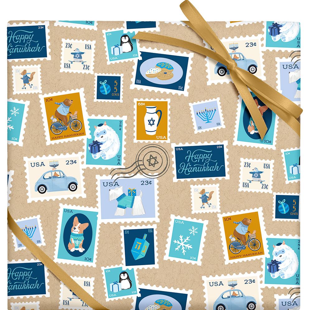 Hanukkah Mail Jumbo Roll Wrap