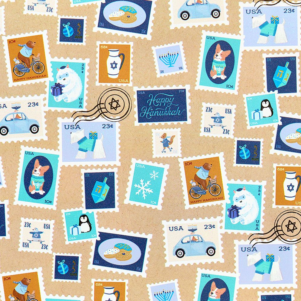 Hanukkah Mail Jumbo Roll Wrap