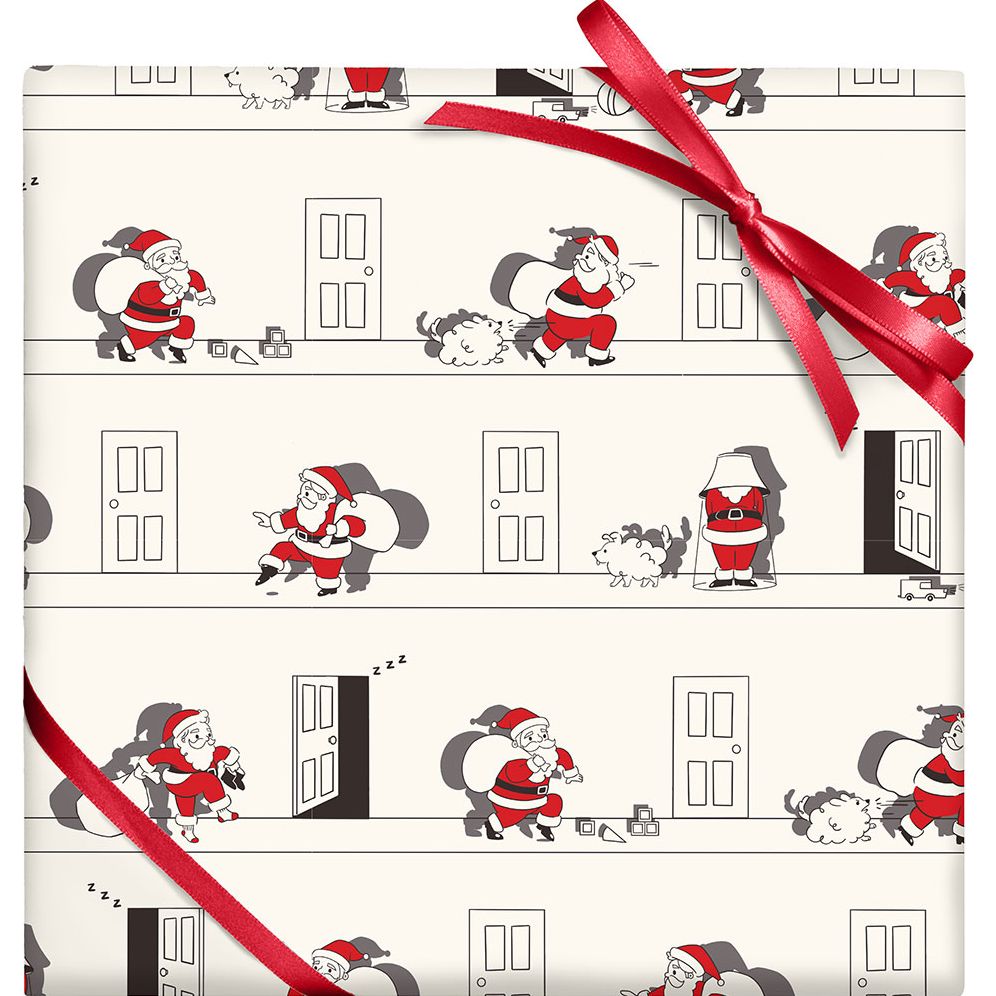 Sneaky Santa Kraft Roll Wrap