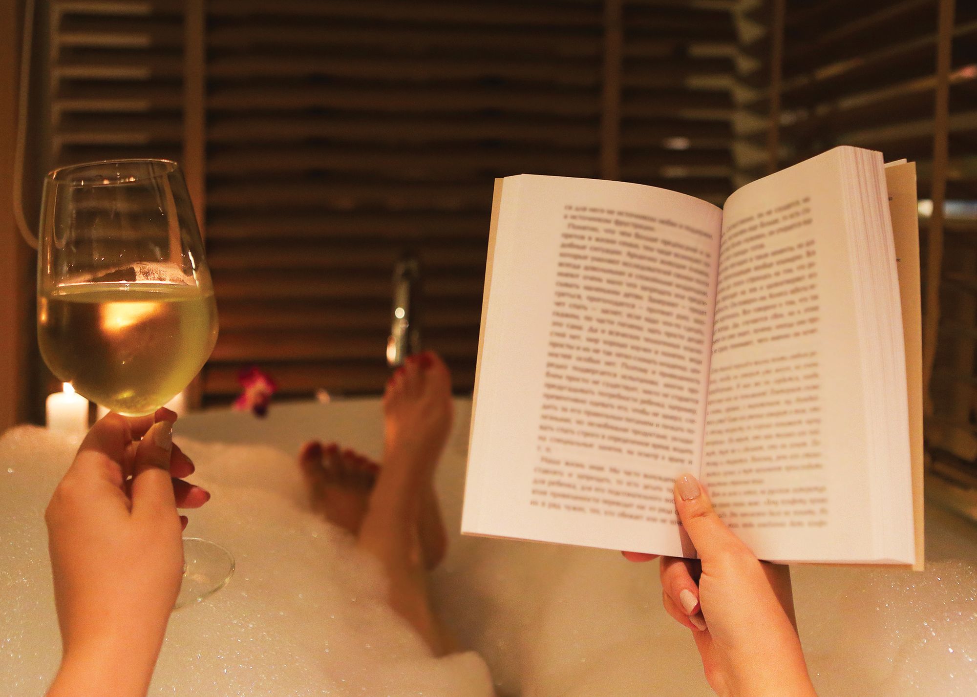 Mother's Day Greeting Card Mom In Bubble Bath With Wine Glass and Book