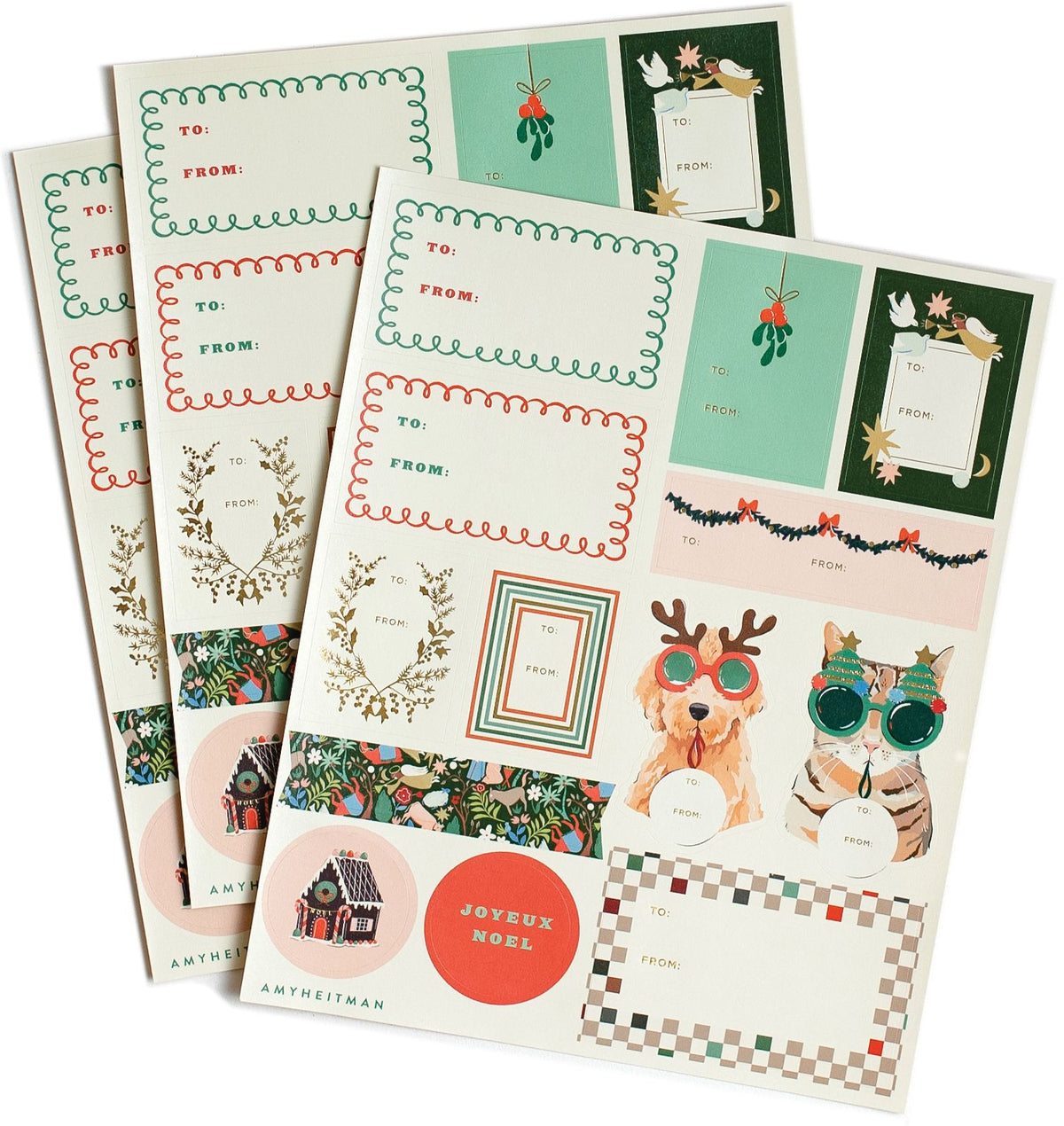 Christmas Pets Gift Labels