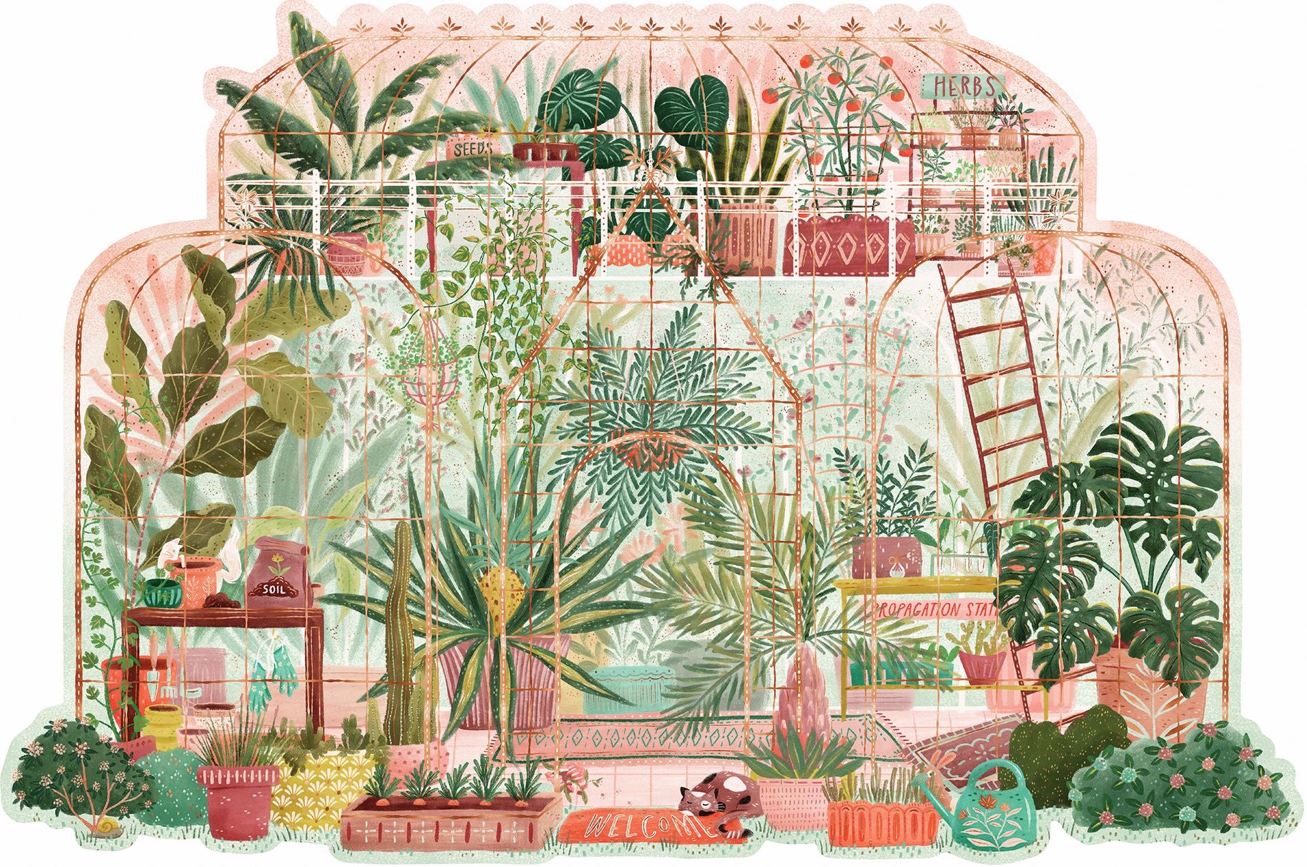 750 Verdant Greenhouse Puzzle | Paper Source