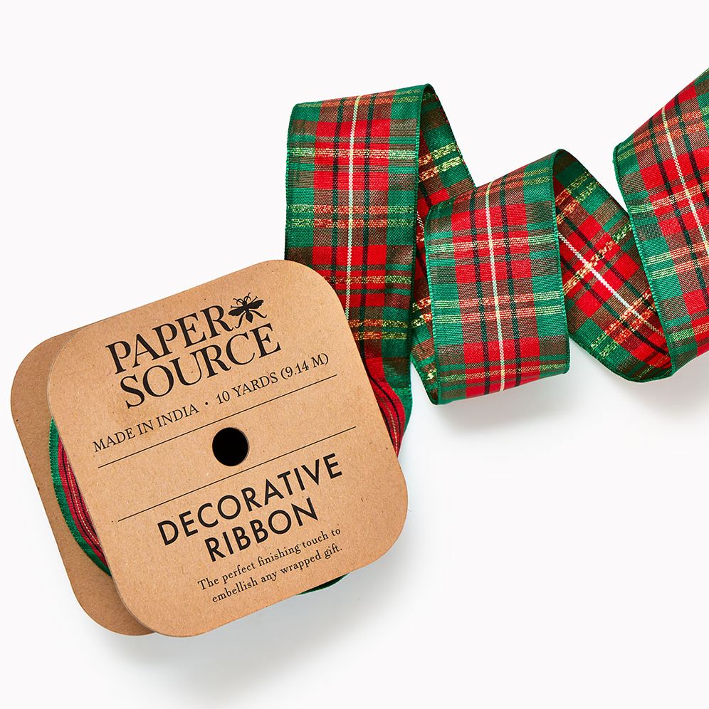 Red & Green Plaid Ribbon 1 1/2" 5 yard