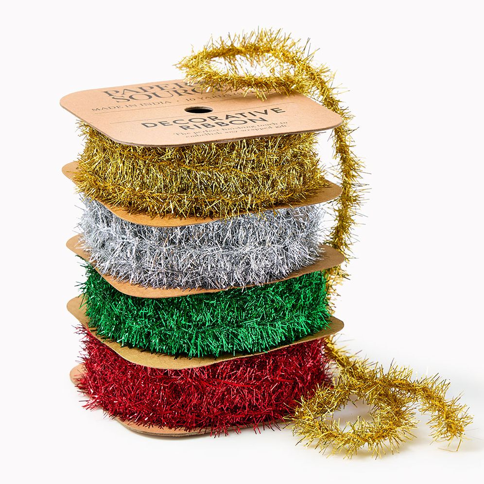 Holiday Tinsel Ribbon Stack 12 Yard