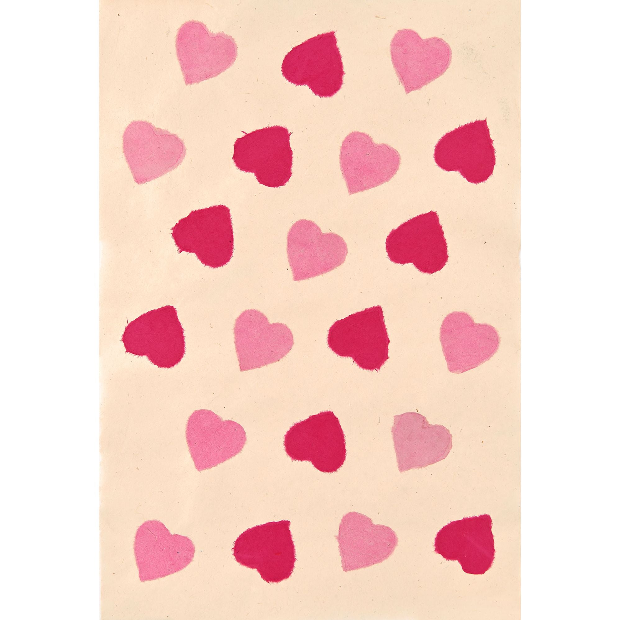 Pink Hearts Handmade Paper
