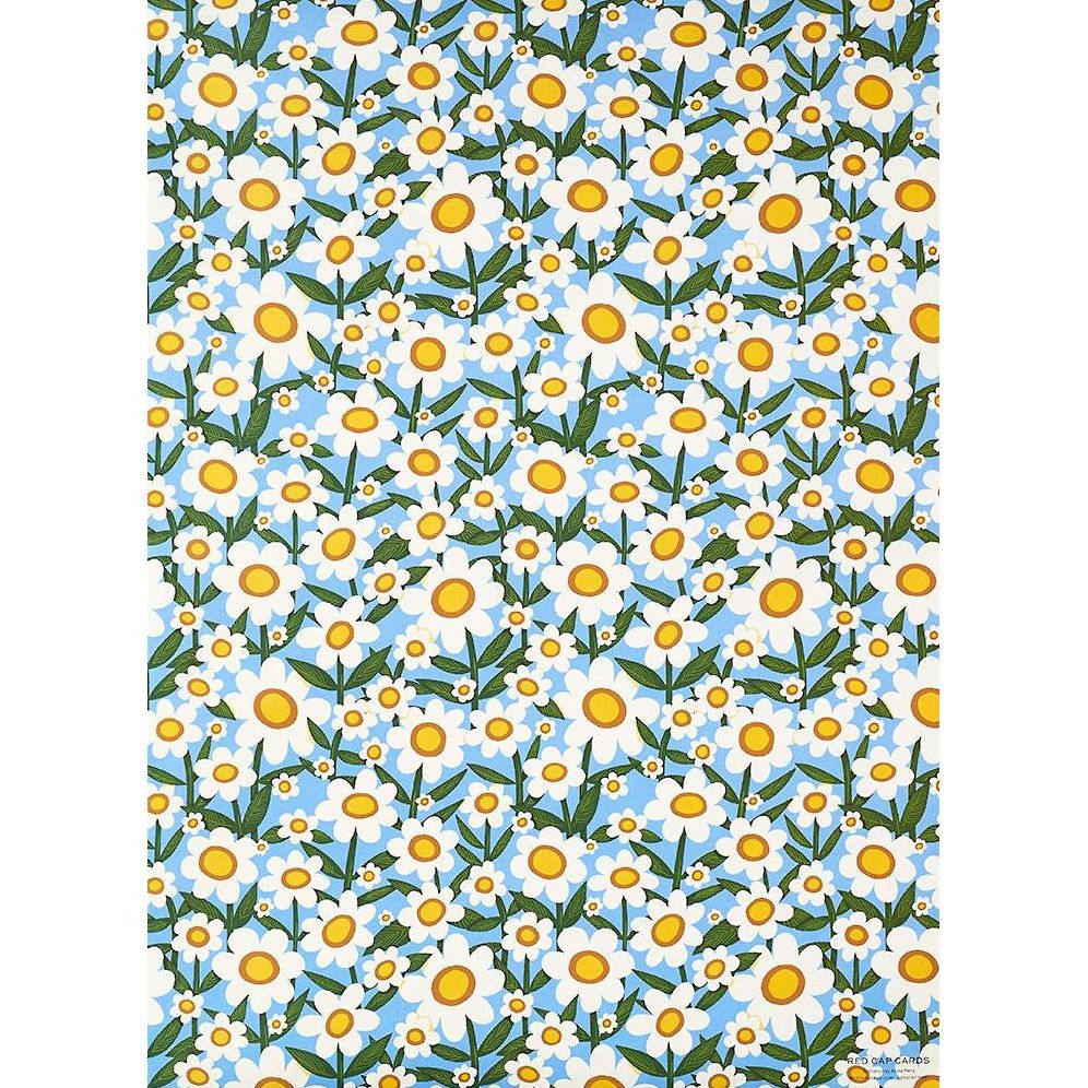 Seventies Daisy Flat Wrap