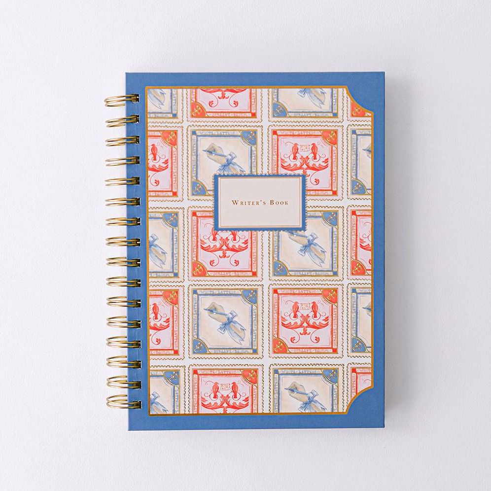 Stamp Pattern Writer's Spiral Notebook