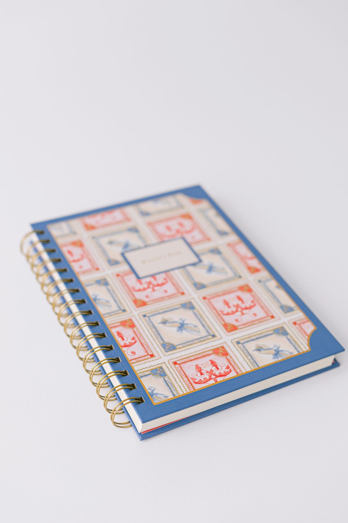 Stamp Pattern Writer's Spiral Notebook