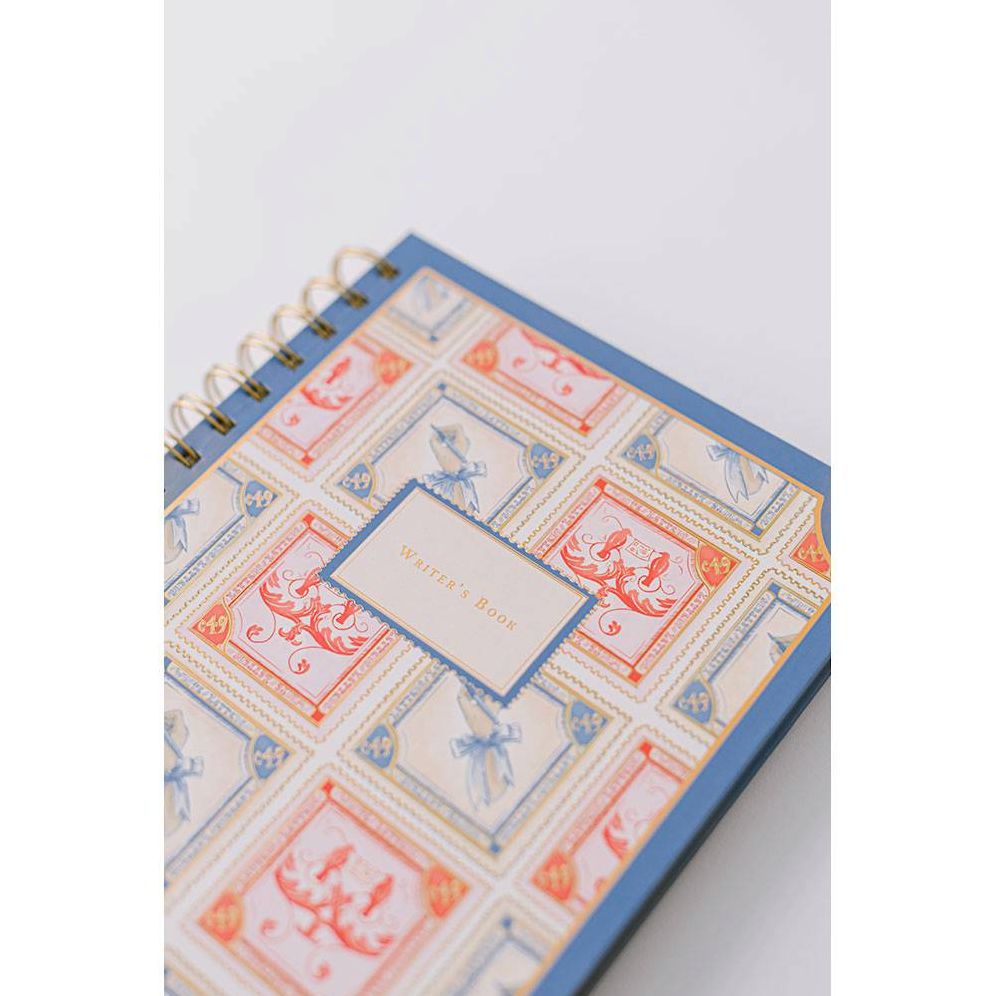 Stamp Pattern Writer's Spiral Notebook