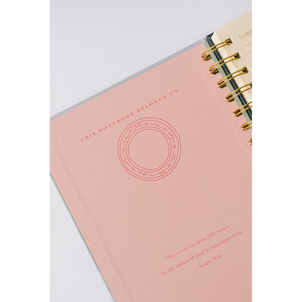 Floral Frame Vase Spiral Notebook