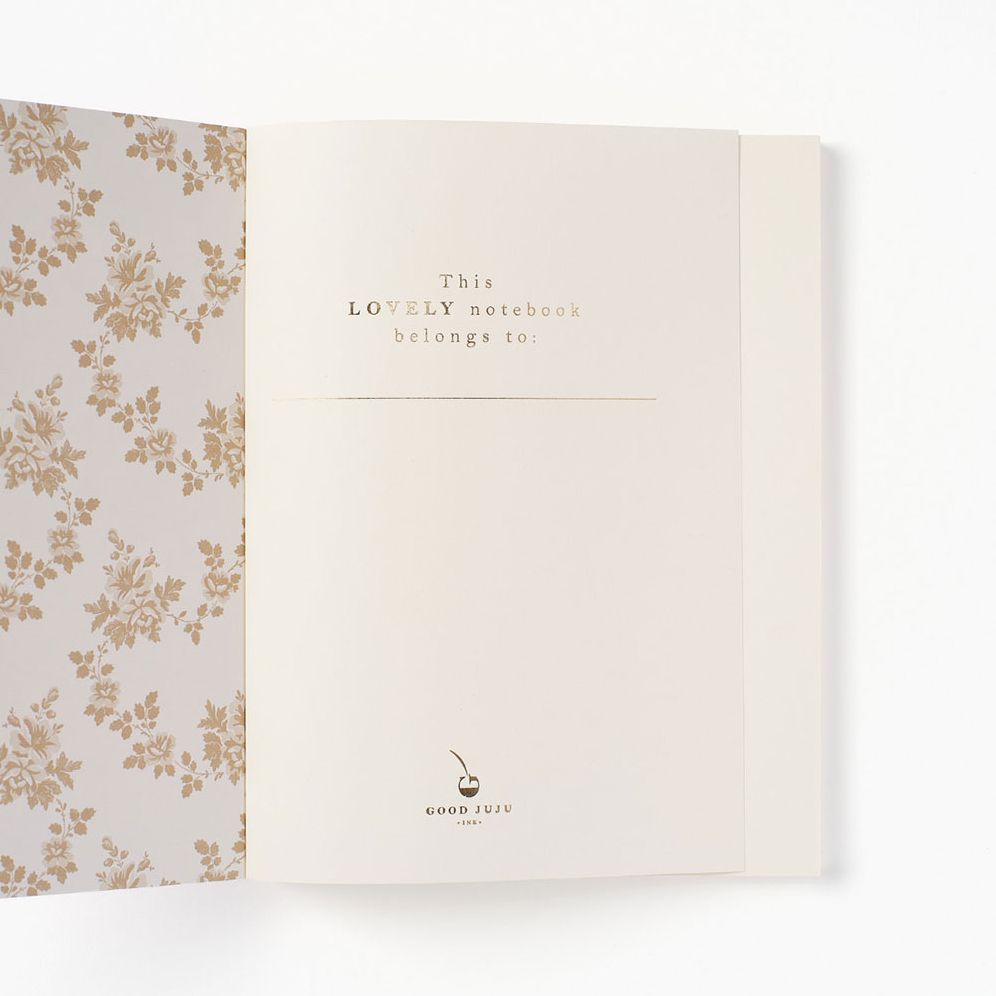 Vintage Purple Floral Softcover Notebook