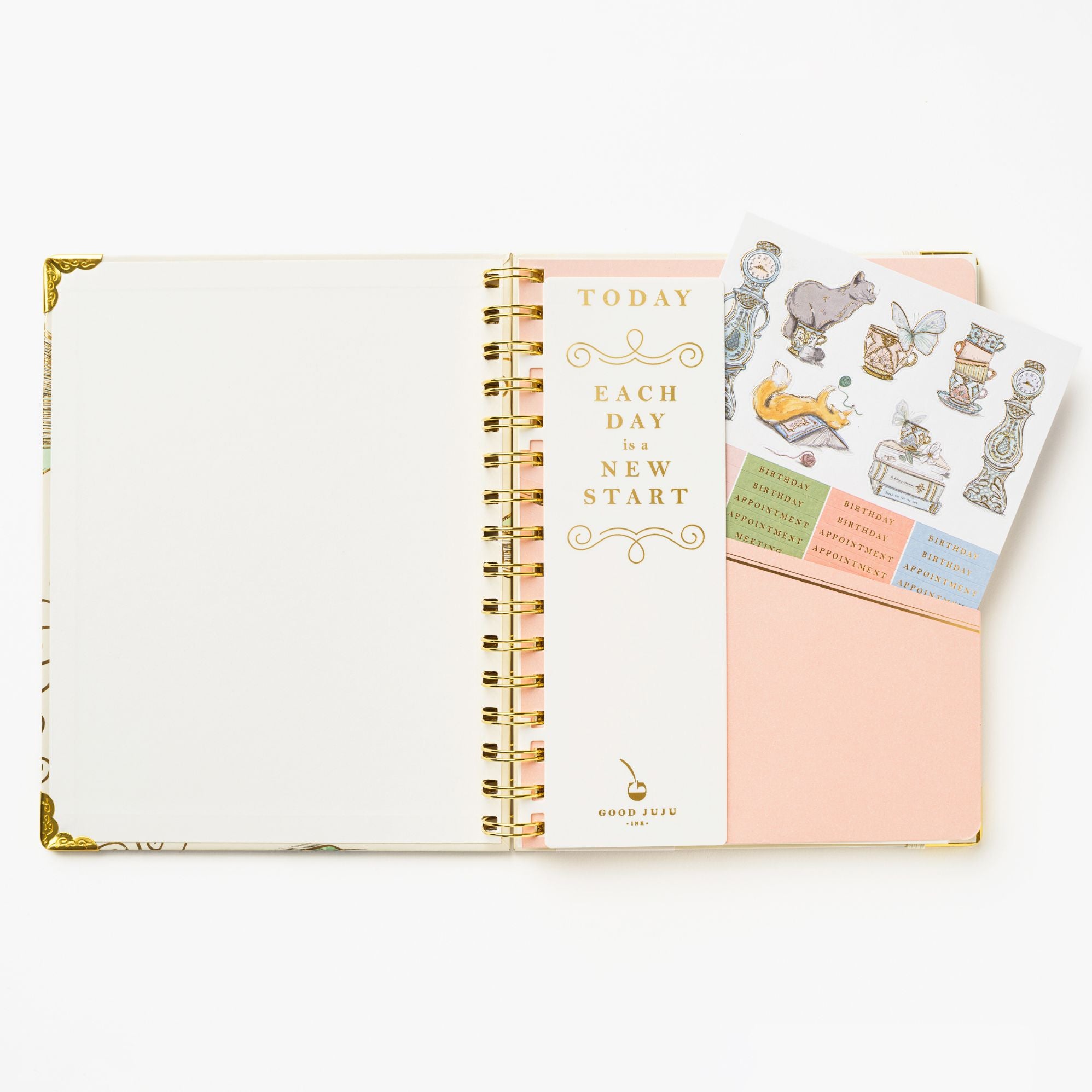 2027 Bookstack Tea Cup 12-Month Weekly Medium Spiral Planner