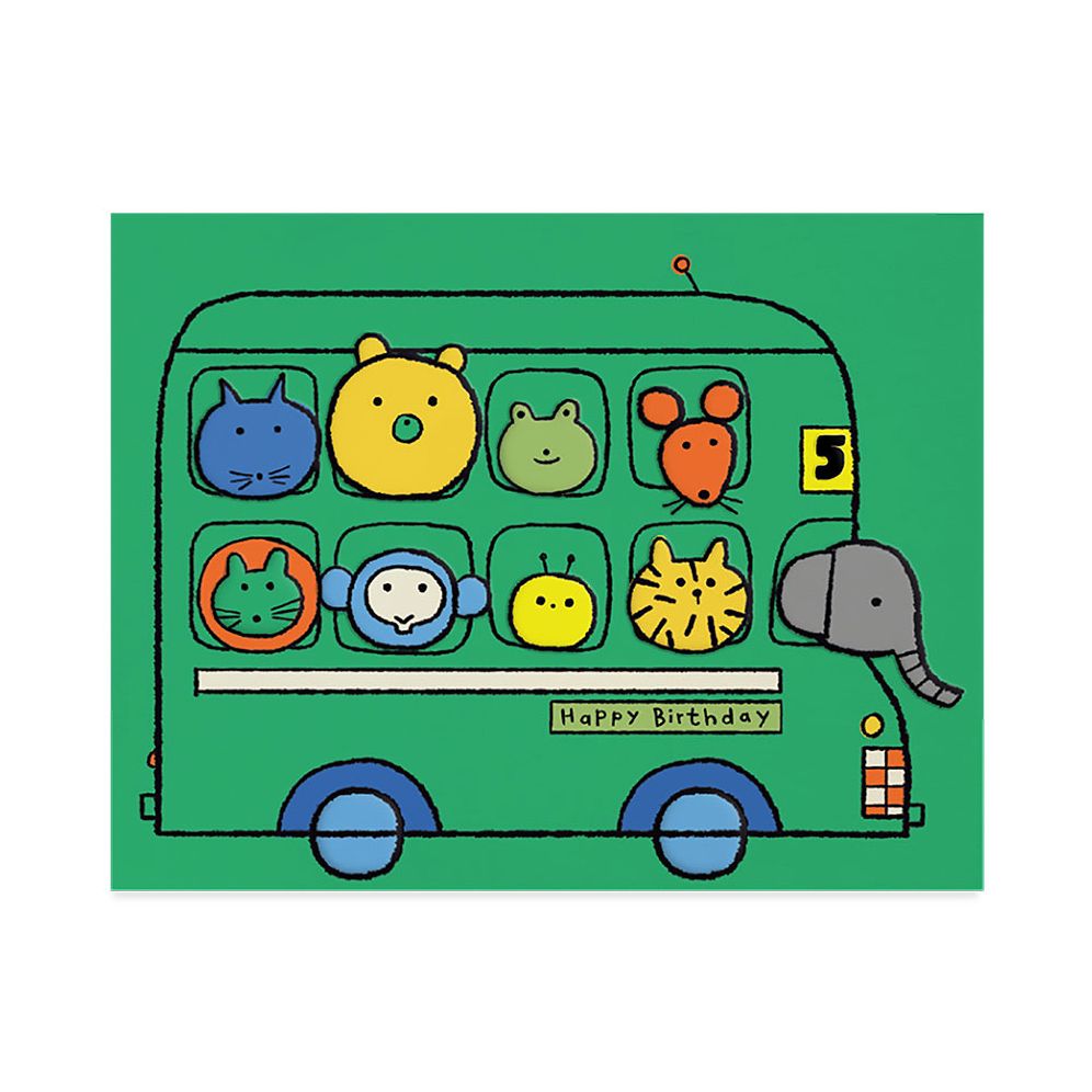 Birthday Bus Birthday Card