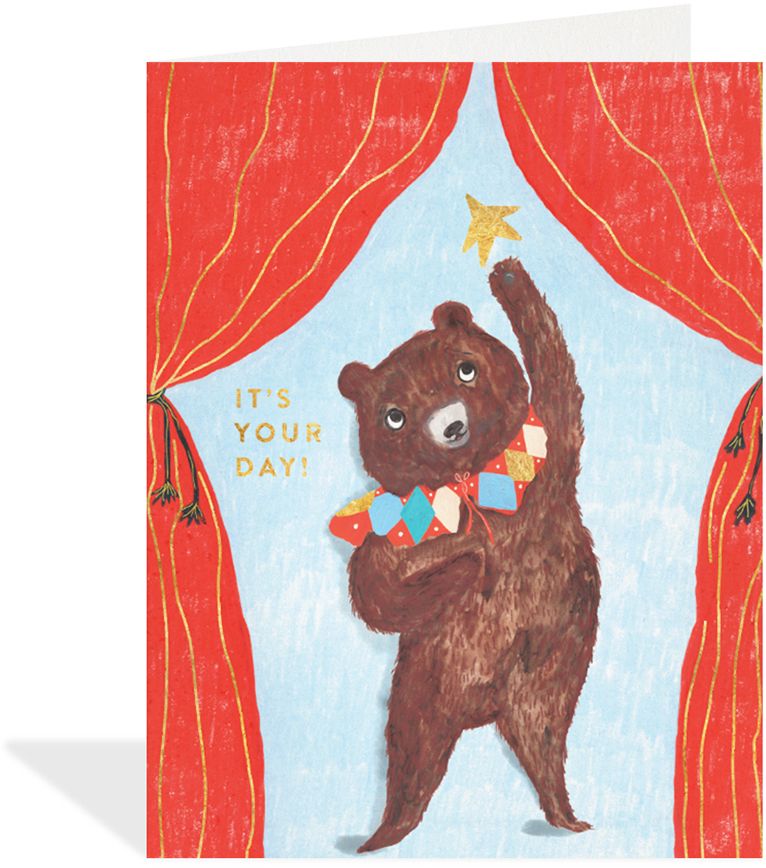 Its Your Day Bear Birthday Card