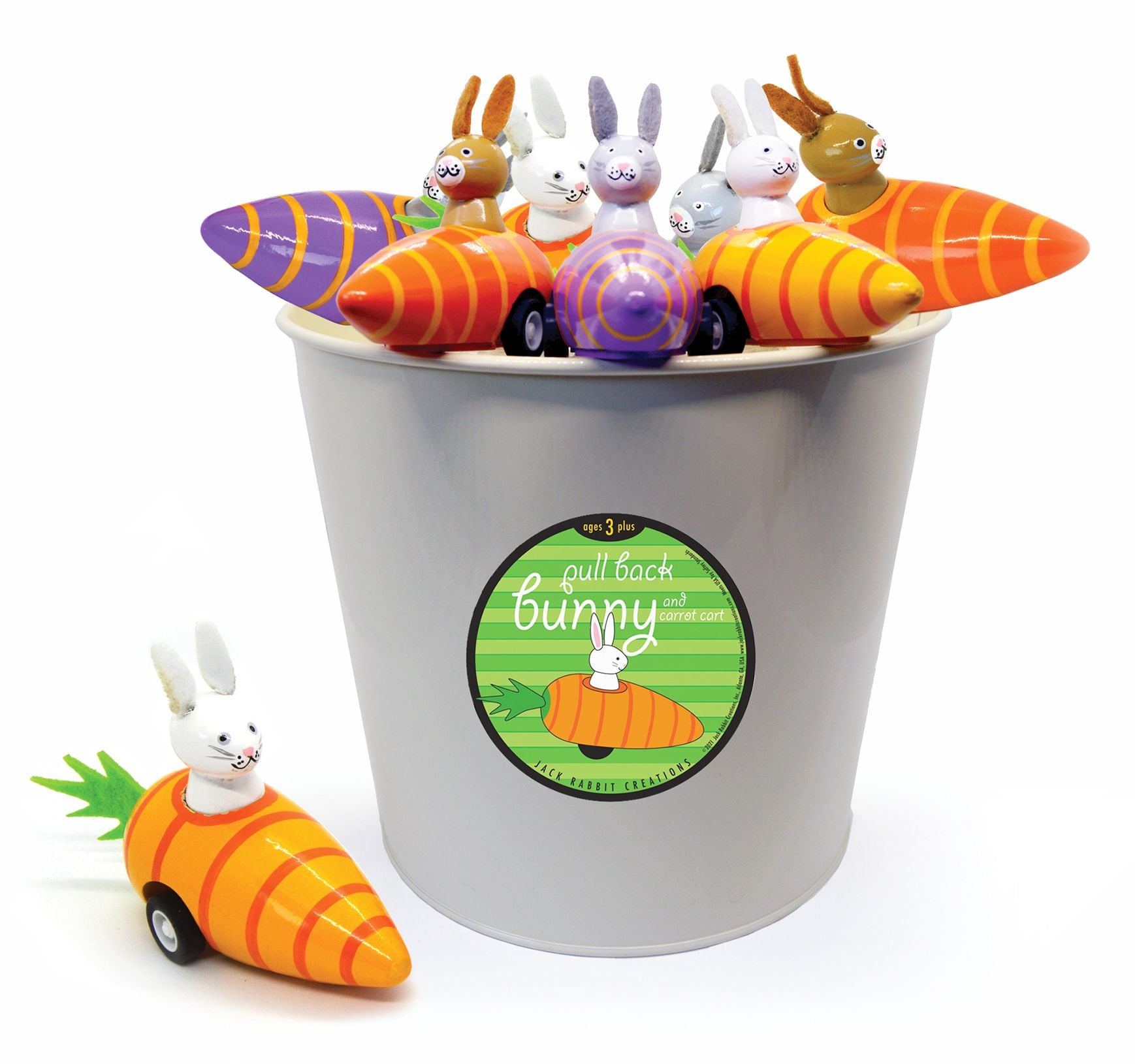 Bunny in Carrot Pullback Toy | Paper Source