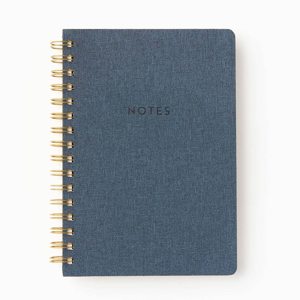 Teal Book Cloth Spiral Journal