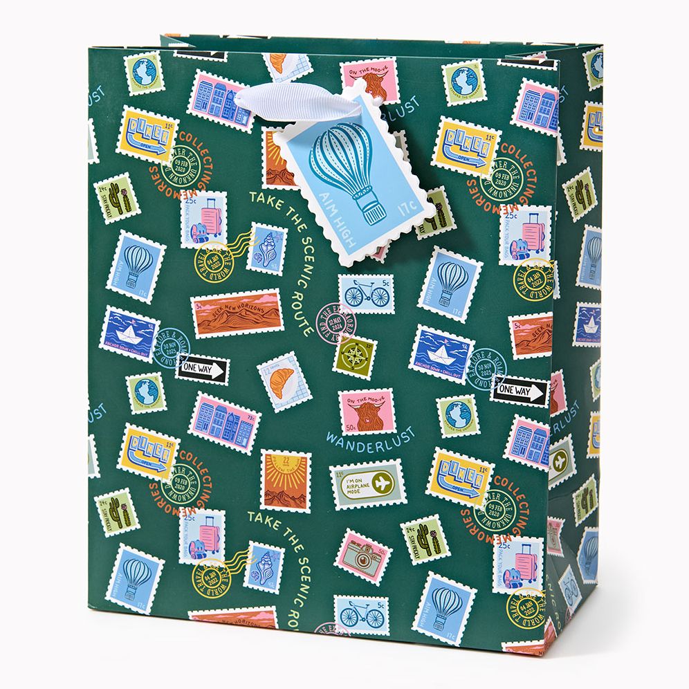 Medium Stamps Gift Bag | Paper Source