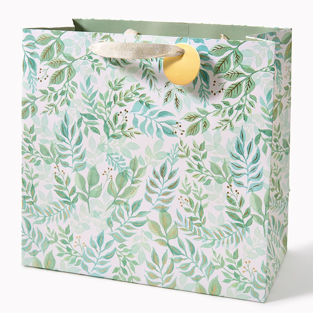 Large Watercolor Garden Gift Bag