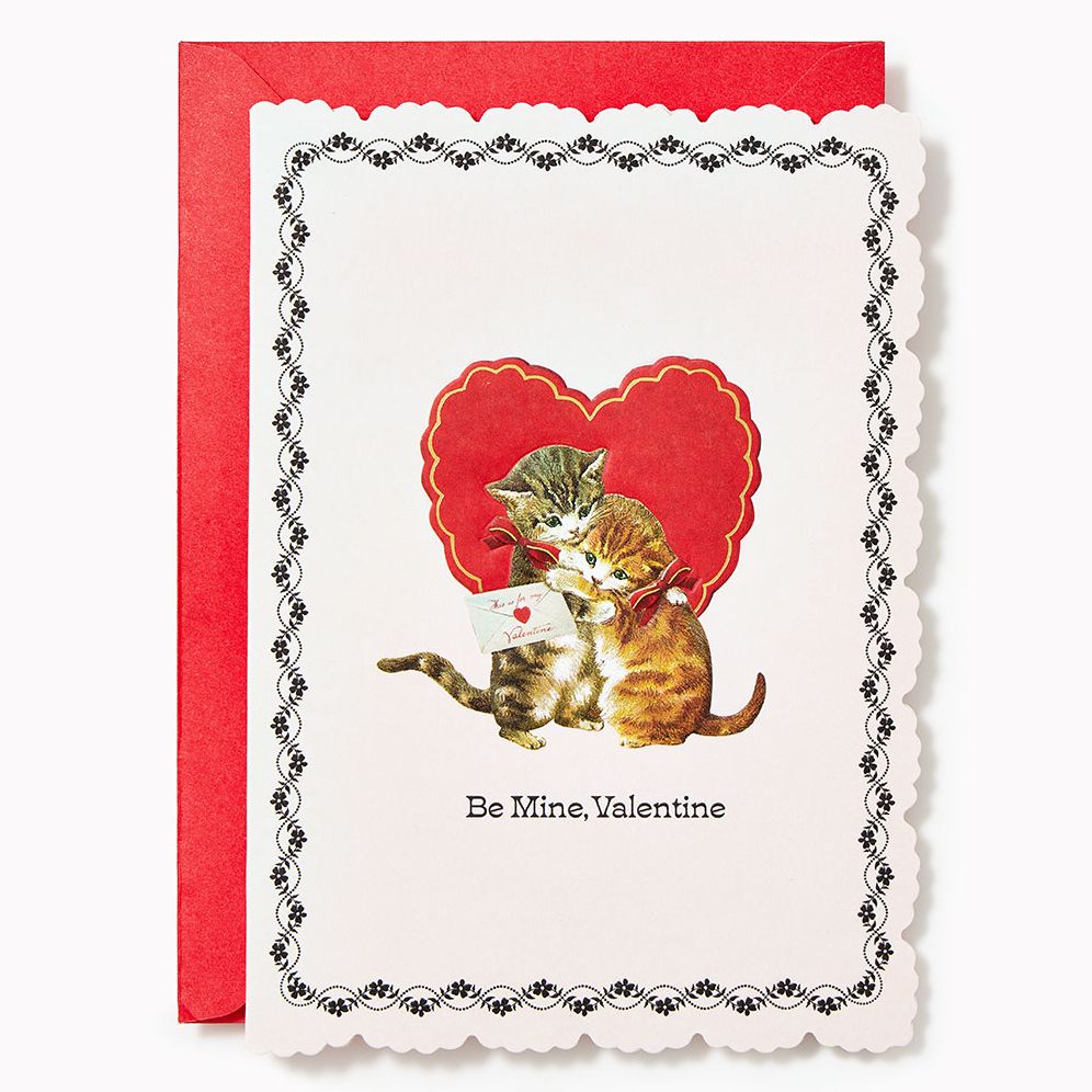 Vintage Kittens Valentine's Day Greeting Card