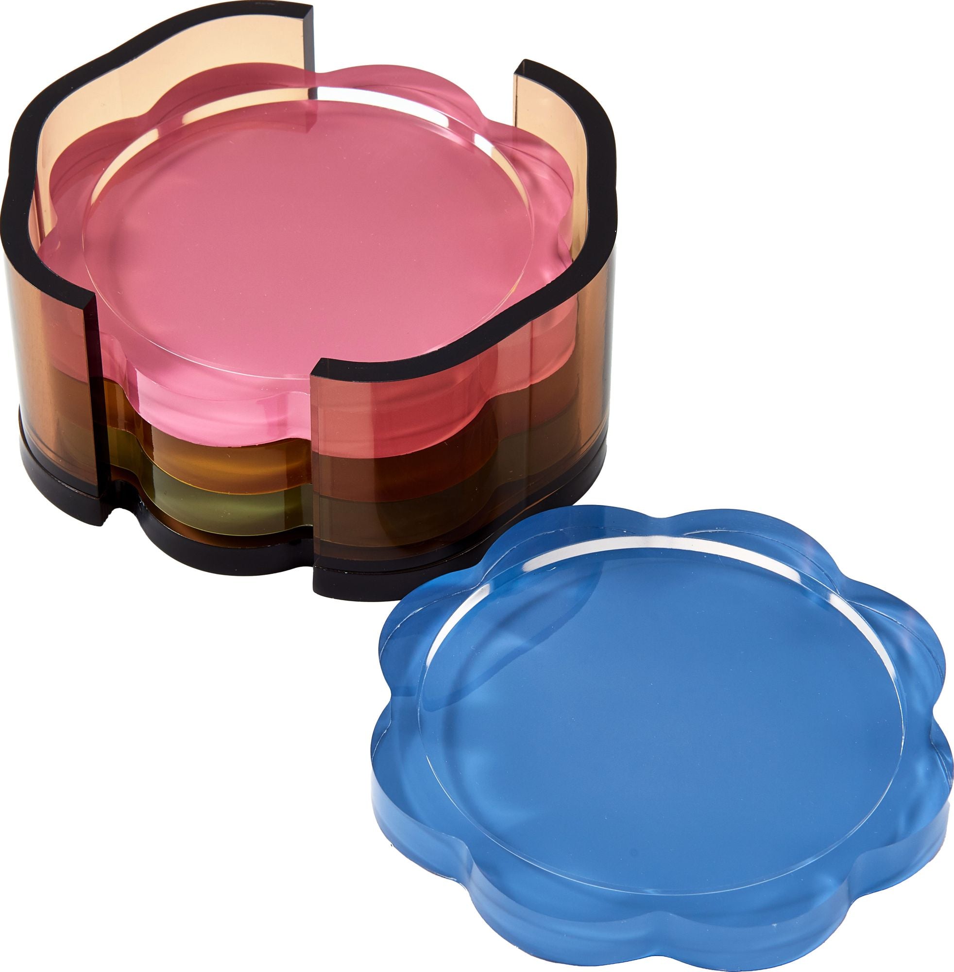 Acrylic Scalloped Coaster Set | Paper Source