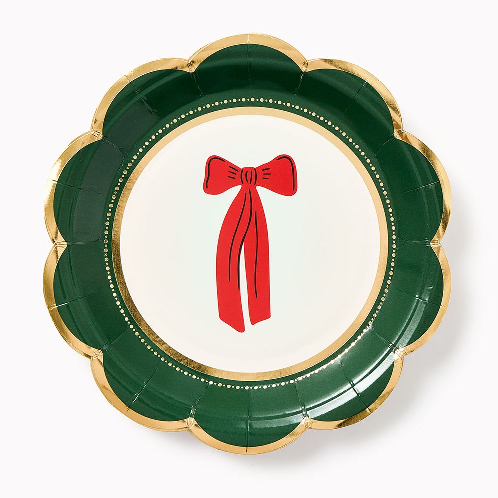 Garland Bow Scalloped Plate