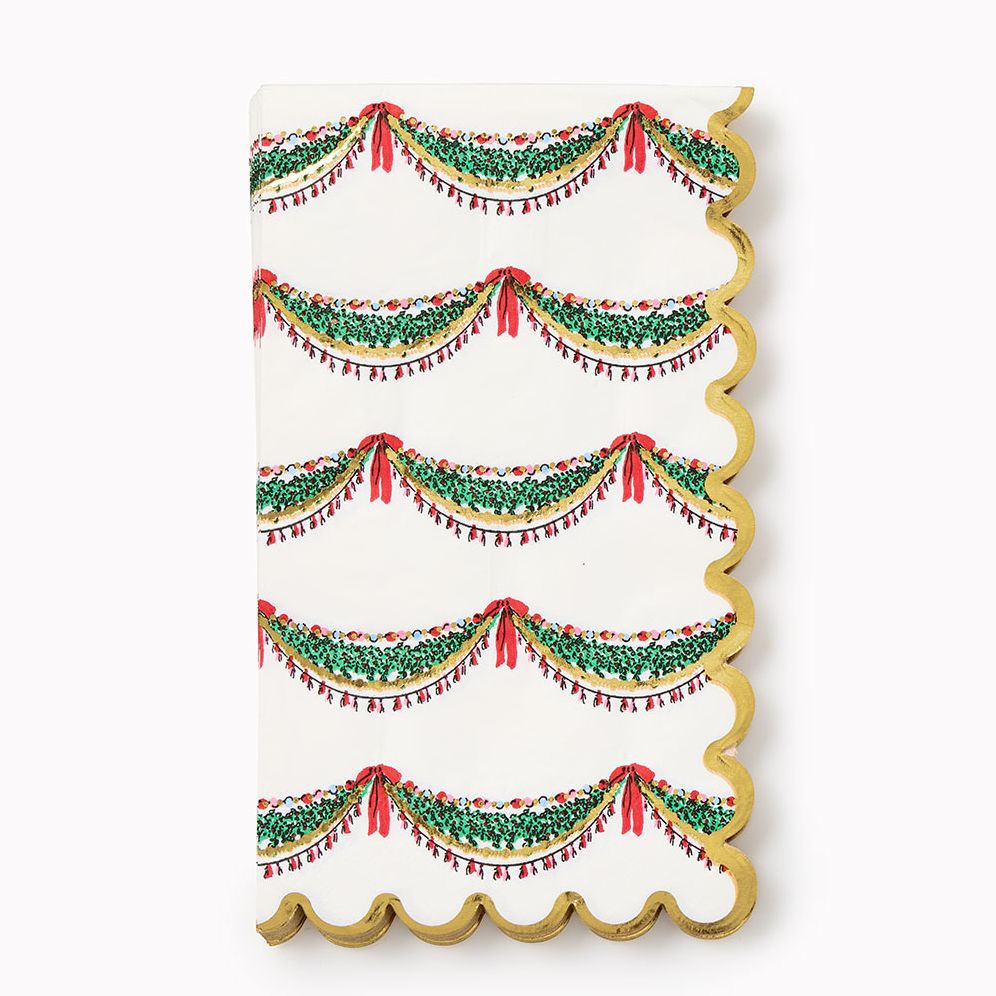 Garland Scalloped Guest Napkins