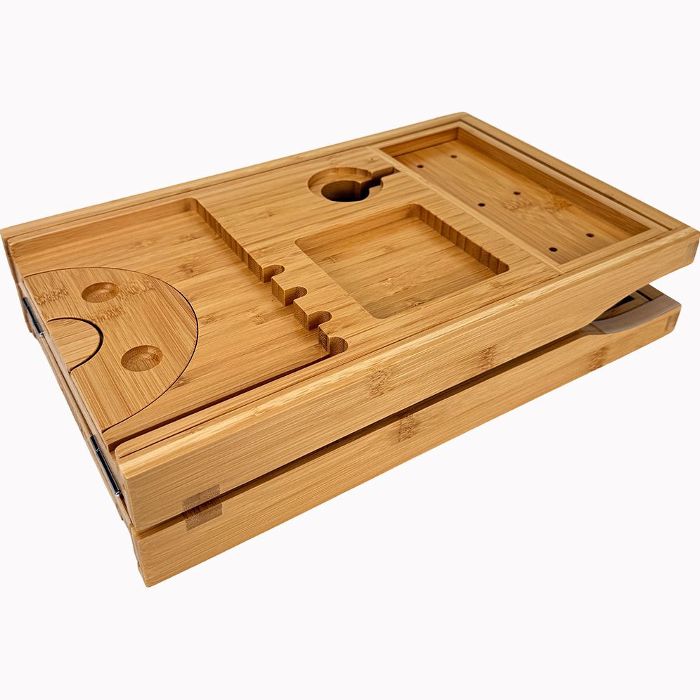 Collapsible Bamboo Bath Caddy