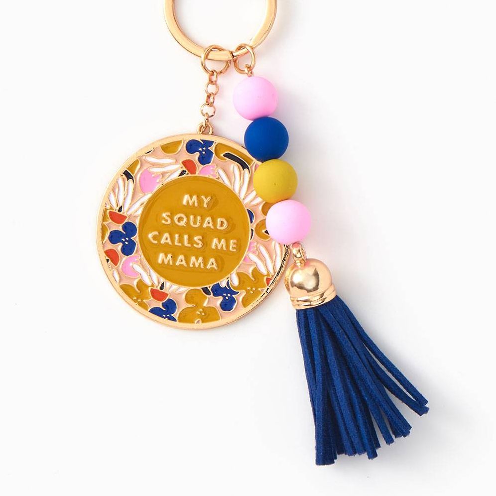 Boxed Mom Beaded Keychain