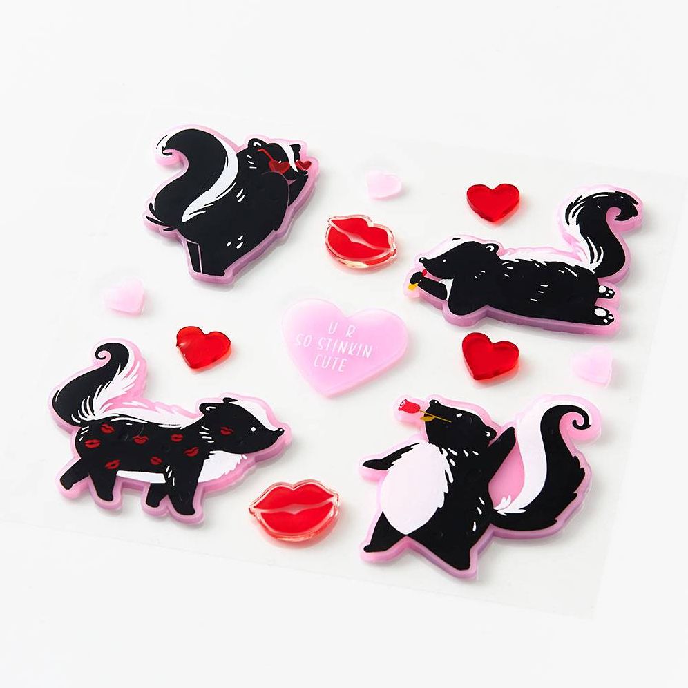Stinkin Cute Skunk Window Gel Clings