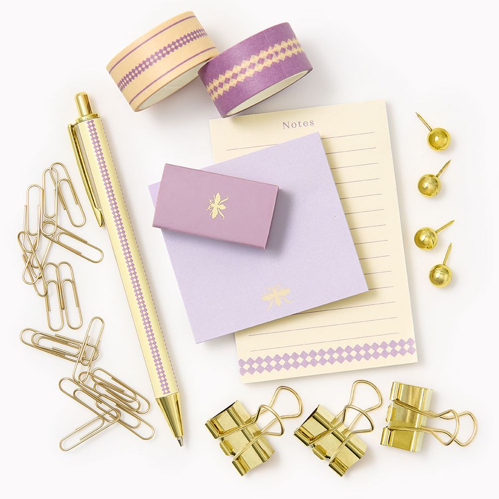 Wisteria Dots Paper Wasp Office Stationery Box Set