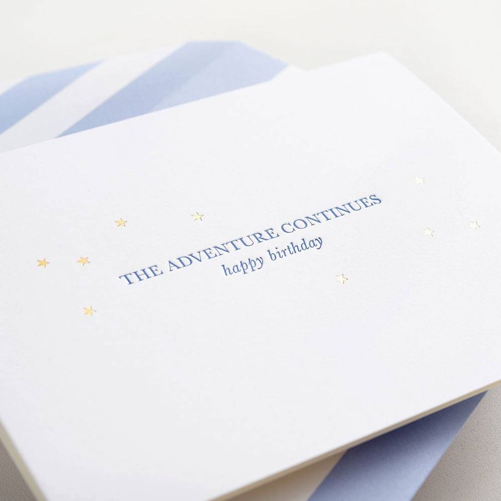 The Adventure Continues Birthday Card