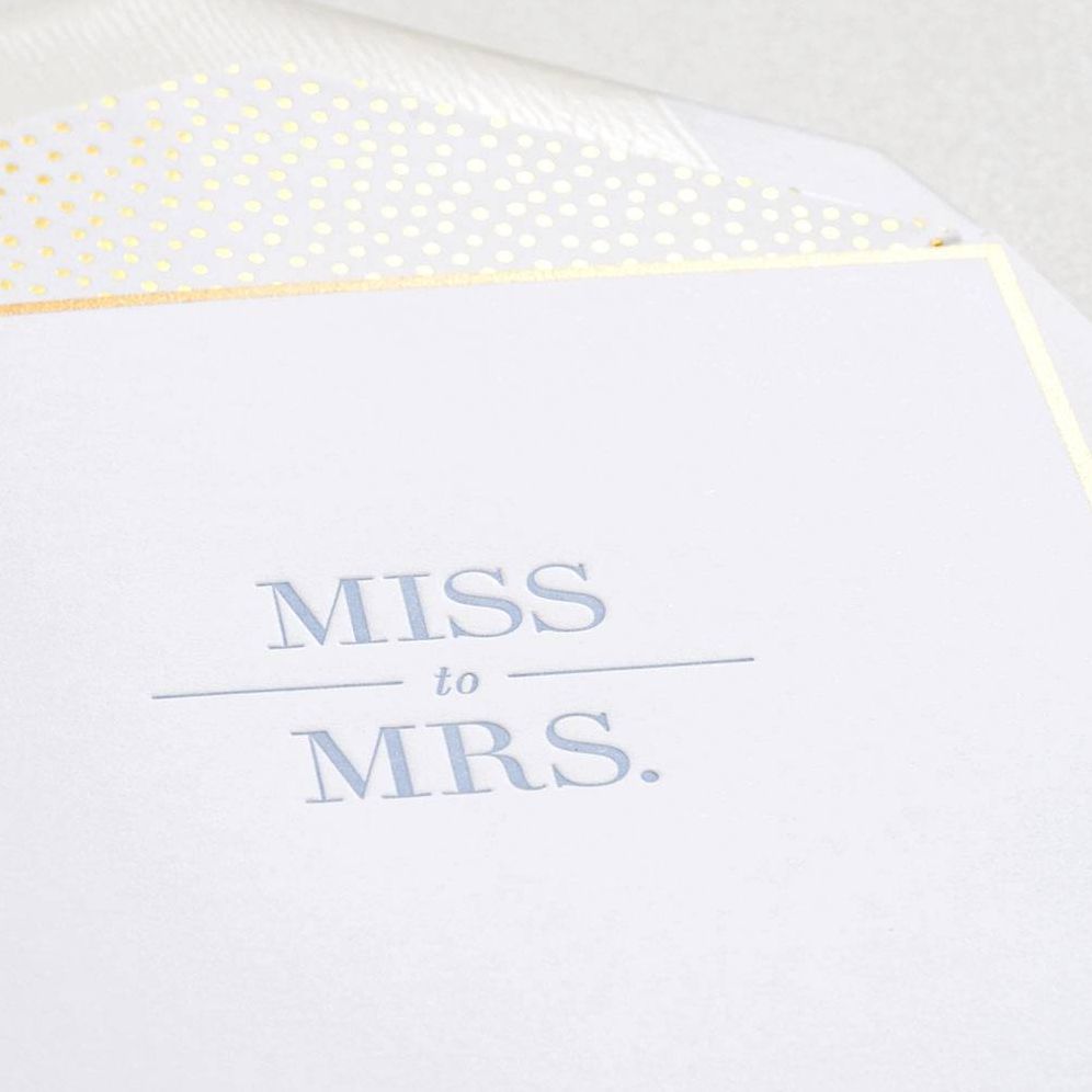 Miss to Mrs. Wedding Shower Card