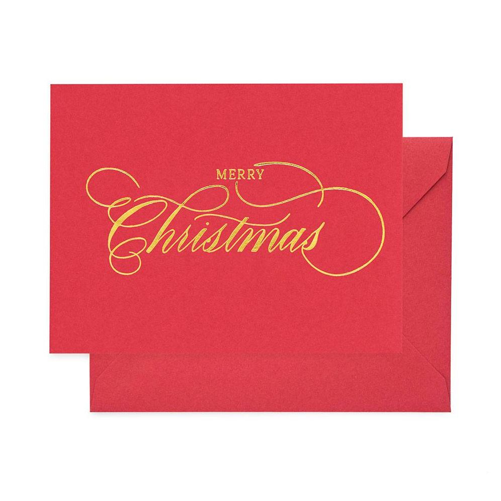 Script Merry Christmas Card