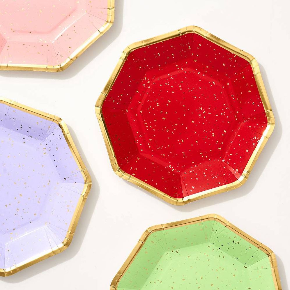 Bright Multicolor Hexagon Plates