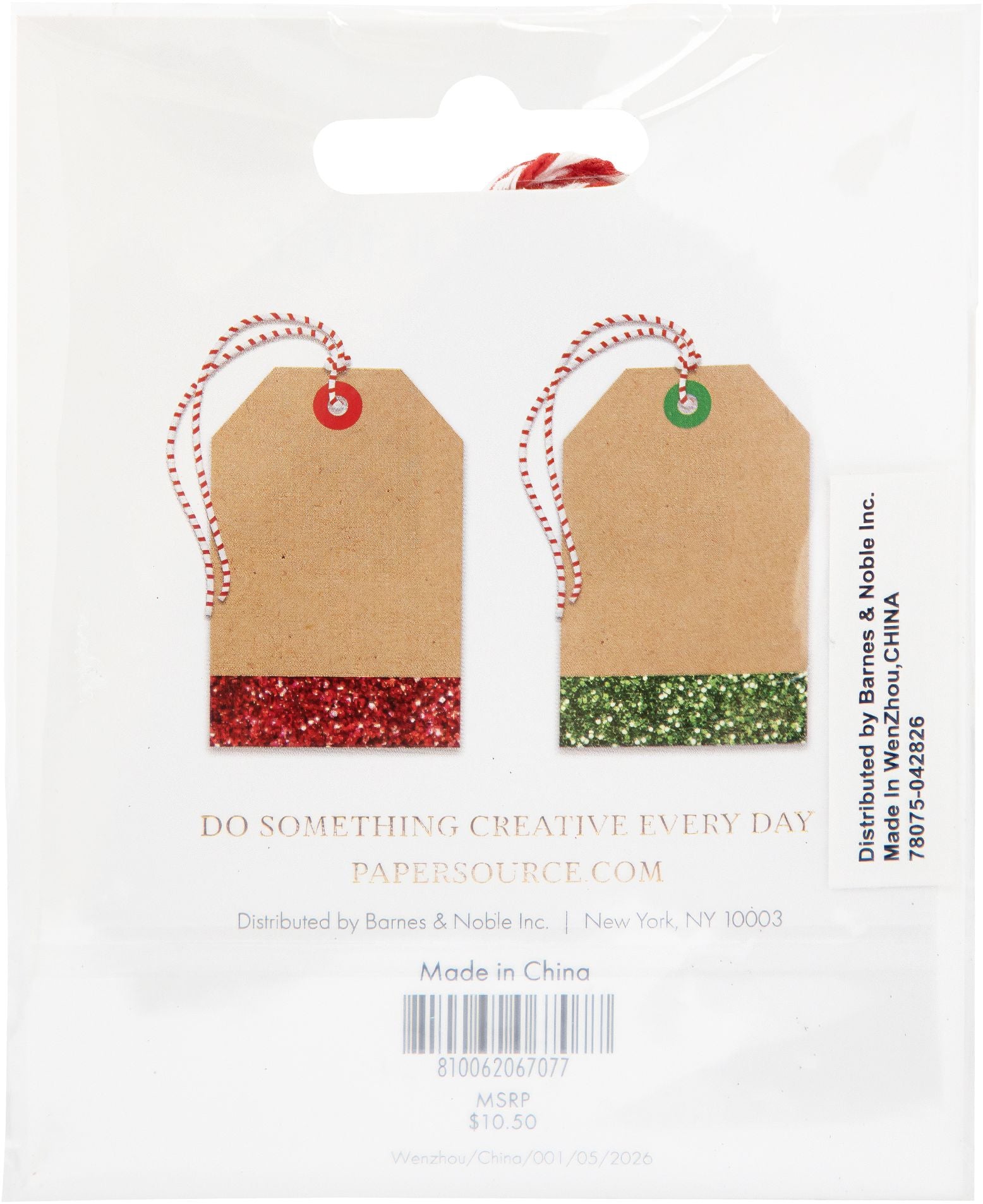 Red/Green Glitter Gift Tags