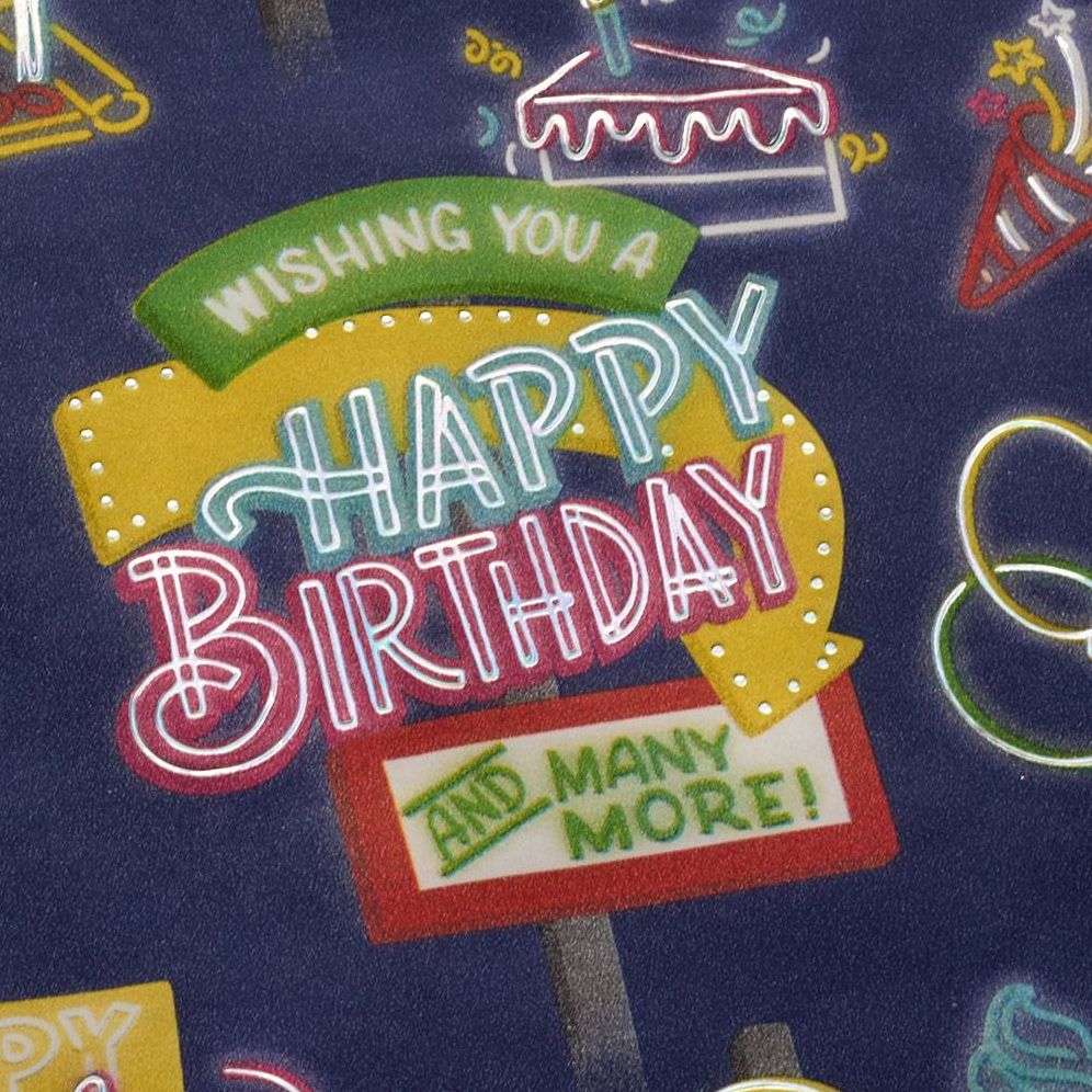 Neon Birthday Stone Wrapping Paper