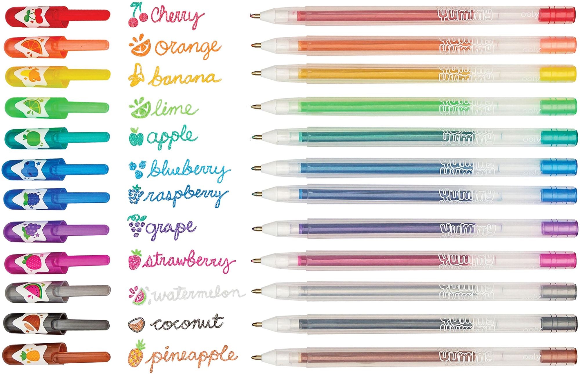 Yummy Yummy Scented Glitter Gel Pens 2.0 - Set of 12