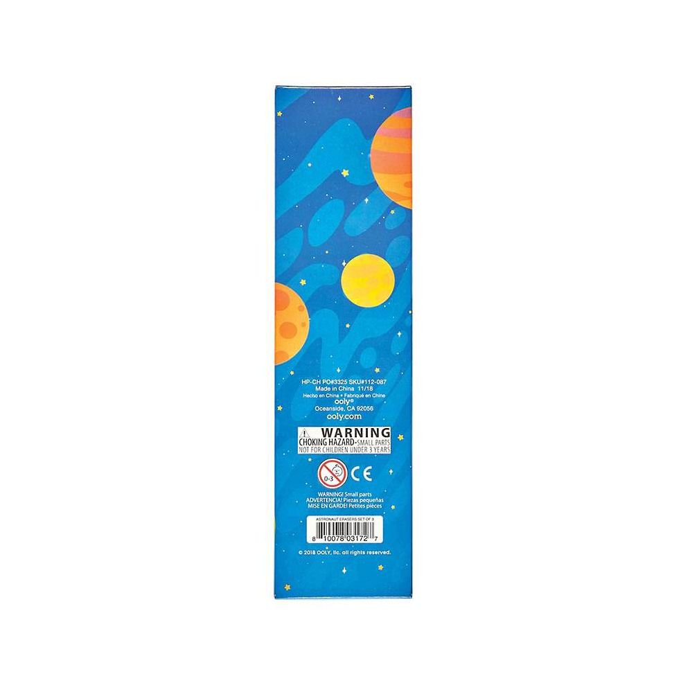 Astronaut Erasers - Set of 3
