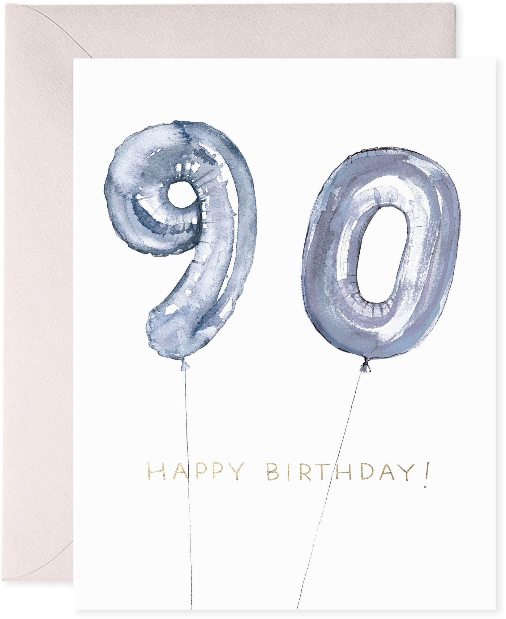 90th Birthday Balloon Card