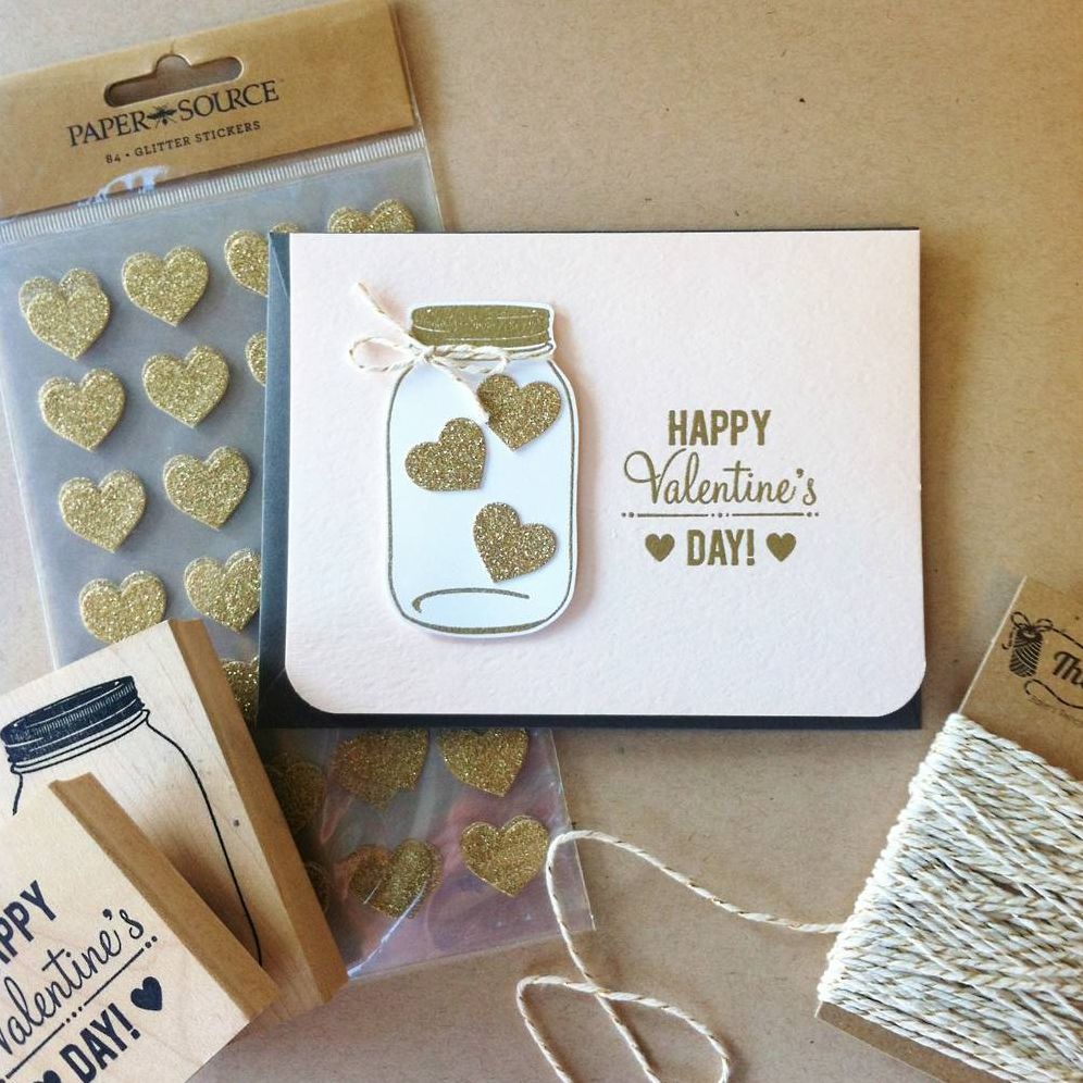 Gold Glitter Heart Stickers