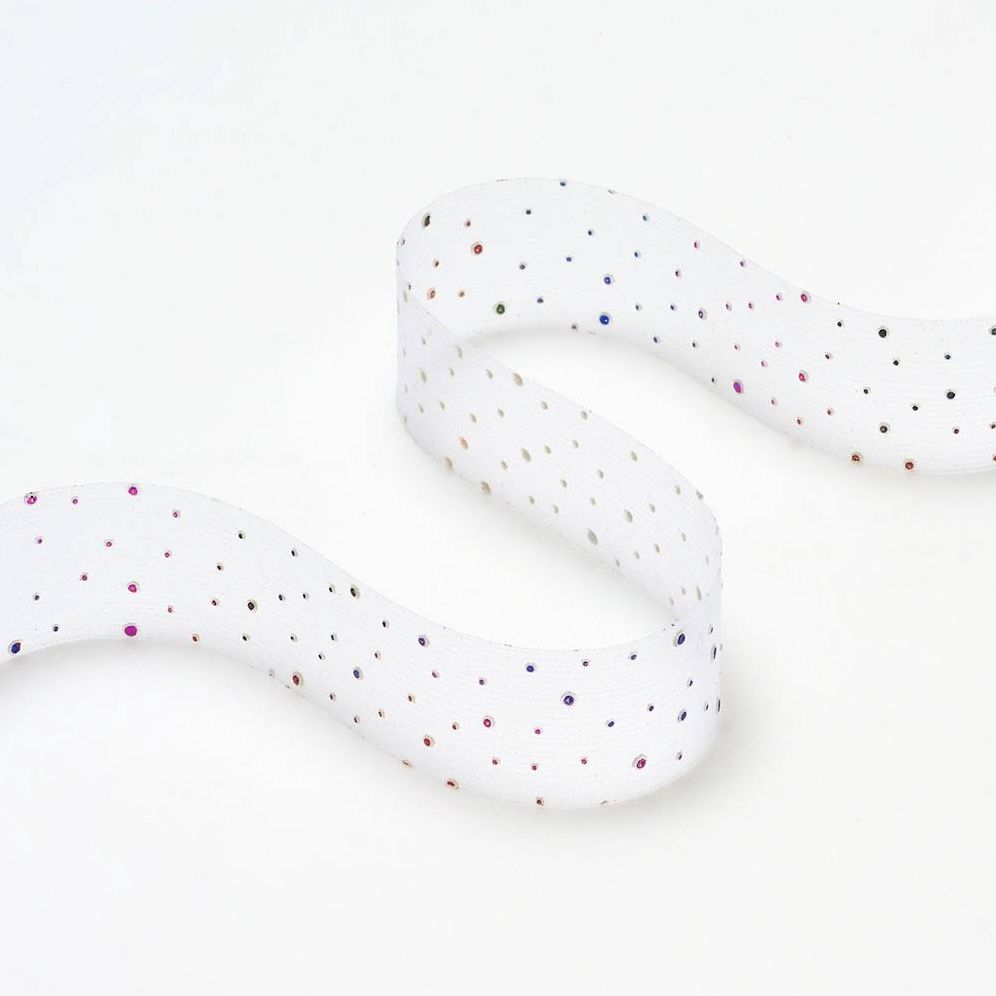 San Francisco Rainbow Dot Ribbon 1", 10YD