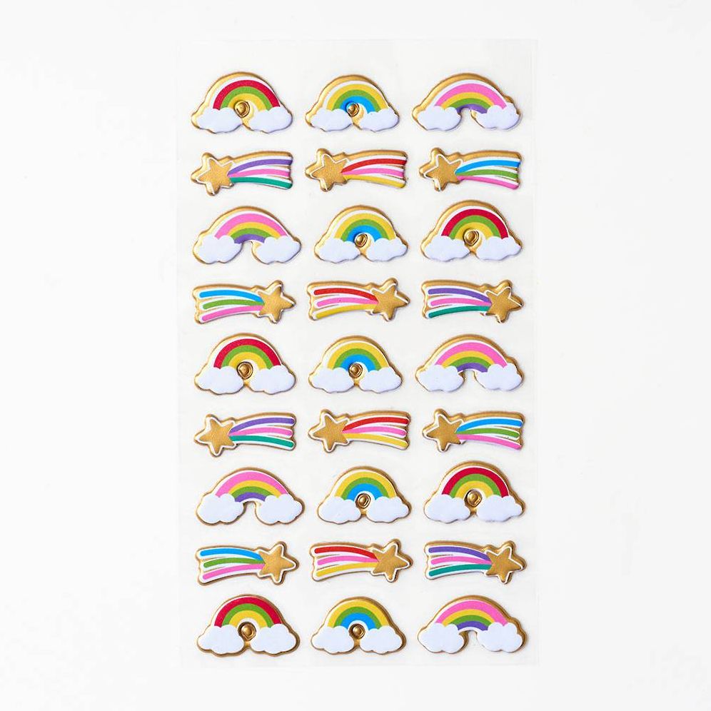 Gold Rainbow Stickers
