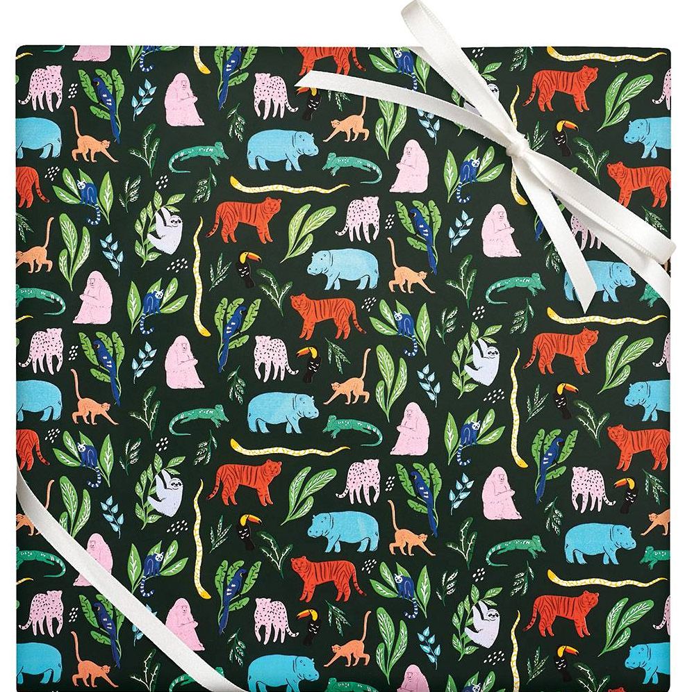 Tropical Jungle Animals Stone Wrapping Paper